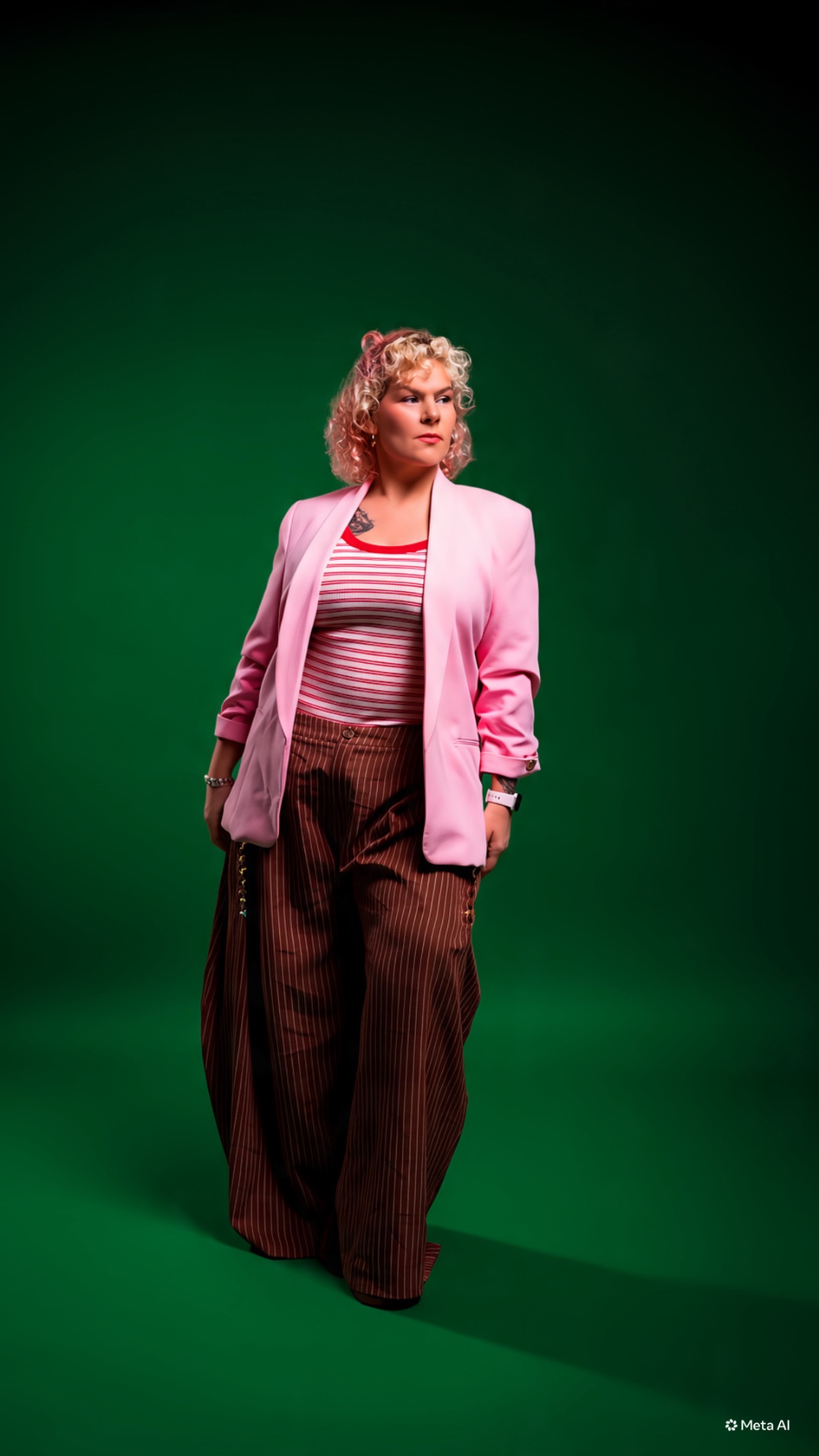 Börczi Barbara rózsaszín zakóban